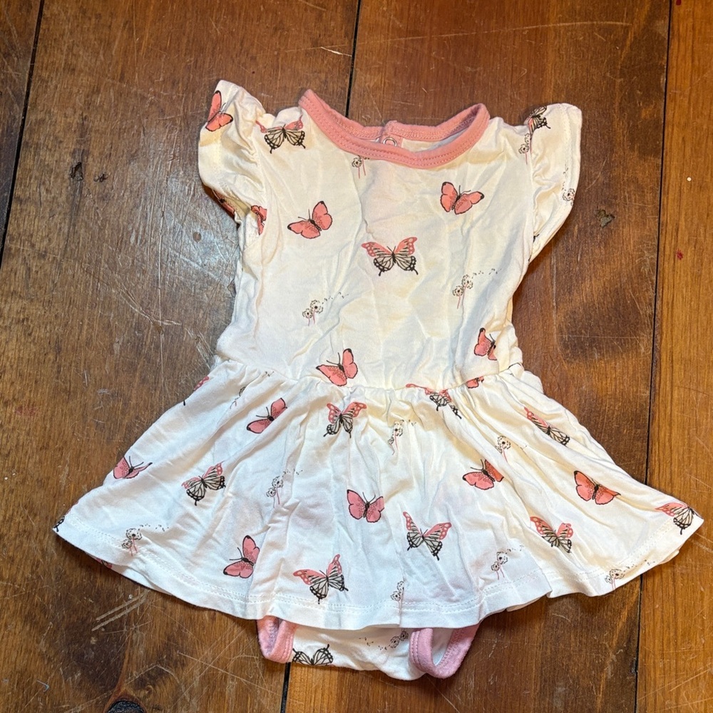 Kyte Baby 0-3m Butterfly Bodysuit Twirl Dress
